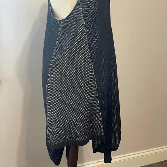 Missoni Sweater Vest Cardigan Sleeveless Racerback Knit Black Metallic Silver - Picture 12 of 16